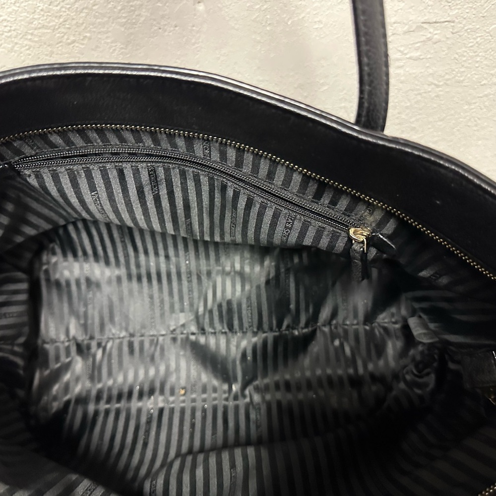 Victoria Secret Black Tote Purse Bag and matching wallet - Picture 9 of 16